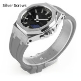 3rd Generation GA2100 GA2110 Gen3 Fluorine Rubber Watch Strap Metal Bezel Modification Case Kit for Casioak G-SHOCK With tools