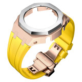 Casioak DIY Mod Kit Metal Case Frame Bezel Strap For Casio G shock GMAS2100 metal mod kit Rubber Strap Replacement Accessories