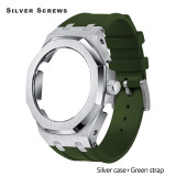 Casioak For Casio GA2100  GMAS2100 Gen4 Gen5 4th Generation Mod kit Set Refit Rubber strap Full Steel Metal Case Band GA-2100
