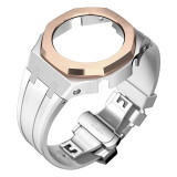 Casioak DIY Mod Kit Metal Case Frame Bezel Strap For Casio G shock GMAS2100 metal mod kit Rubber Strap Replacement Accessories