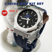 3rd Generation GA2100 GA2110 Gen3 Fluorine Rubber Watch Strap Metal Bezel Modification Case Kit for Casioak G-SHOCK With tools