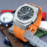 Casioak Mod Kit For GMAS2100 Modification Kit Metal Bezel Frame For G shock Watch Fluoro Rubber Strap Steel band Accessories