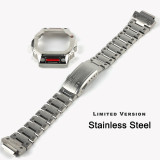 For Casioak G-SHOCK For DW5600 DW5610 GWM5610 Mod Kit Metal Bezel Case Frame Band Stainless Steel Strap Replacements