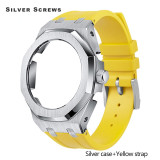 Casioak For Casio GA2100  GMAS2100 Gen4 Gen5 4th Generation Mod kit Set Refit Rubber strap Full Steel Metal Case Band GA-2100