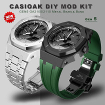 Mod Kit GEN4 Gen5 GA2100 Metal Bezel for G shock Casioak Modification 4th Generation Rubber&Steel Watch Case Strap GA2100 2110