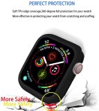 Soft Silicone Case for Apple Watch 7 45mm 6 SE 5 4 3 42MM 38MM Cover Protection Shell for iWatch series 7 6 5 40 44 41mm Bumper