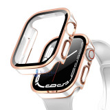 Waterproof Watch Case + Tempered Glass for apple watch serie 7 cover 40mm 44mm 41mm 45mm protector Straight Edge IWatch 6 SE 5 4
