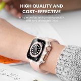 Watch Case+Tempered Glass for Apple Watch Cases 45mm 41mm 44mm 40mm Full Diamonds Bumper for IWatch Series 7 6 SE 5 4 3 2 Cover