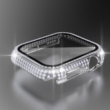 Watch Case+Tempered Glass for Apple Watch Cases 45mm 41mm 44mm 40mm Full Diamonds Bumper for IWatch Series 7 6 SE 5 4 3 2 Cover
