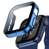 Waterproof Watch Case + Tempered Glass for apple watch serie 7 cover 40mm 44mm 41mm 45mm protector Straight Edge IWatch 6 SE 5 4