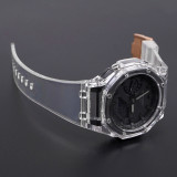 Modified Strap Case for Casio G-SHOCK GA-2100 2110 AP Farm Oak TPU Transparent Watch Band Bezel Silicone Bracelet Accessories