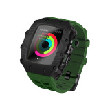 Carbon Fiber Modification kit For Apple Watch Case 45mm 44mm Cover Silicone Band Glass for iWatch Series 7 45mm 6/5/4/SE 44mm Accessories