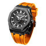 Casioak Mod Kit GM2100 Metal Bezel Case for G shock Modification Kit Rubber&Steel Set Watch Rubber Strap for GM2100 Metal Band