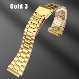 Stainless Steel Strap Bracelet For CASIO A158/A159 A168/A169/B650/AQ230/F9118mm Vintage Small Square Metal Wristband Accessories