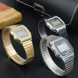 Stainless Steel Strap Bracelet For CASIO A158/A159 A168/A169/B650/AQ230/F9118mm Vintage Small Square Metal Wristband Accessories