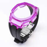 NEW Transparent Casioak Mod Kit for GA2100 Replacement PC Case Strap for Casio GA-2100 2110 Rubber Watch Band Metal Buckle