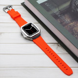 Luxury Modification Kit Bezel Case Strap For Apple Watch 7 45mm 6 5 4 SE 44mm Refit Mod Kit Metal Band for iWatch 7 Accessories