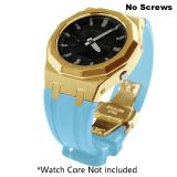 Modification kit Watch Steel  Strap Case WatchBand Bezel Rubber Strap for Casioak Mod Kit GA2110 Metal Band Case