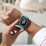Luxury Carbon Fiber Modification Kit For Apple Watch 7 6 5 4 SE Metal Bezel Frame For iWatch Series 45MM 44MM Rubber Strap Set