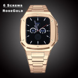 Luxury Modification Mod Kit for Apple Watch 7 Case Strap 45mm 44mm Metal Bezel Frame for iwatch Series 7 6 5 4 3 SE Accessories