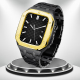 Luxury Modification Mod Kit for Apple Watch 7 Case Strap 45mm 44mm Metal Bezel Frame for iwatch Series 7 6 5 4 3 SE Accessories