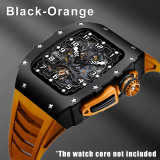 Luxury Aluminum Alloy Metal Case  For Apple Watch 7 6 SE 5 4 Modification Kit  iWatch Series 44MM 45MM Rubber Strap DIY Mod Kit