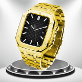 Luxury Modification Mod Kit for Apple Watch 7 Case Strap 45mm 44mm Metal Bezel Frame for iwatch Series 7 6 5 4 3 SE Accessories