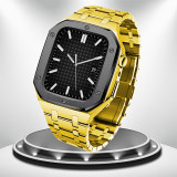 Luxury Modification Mod Kit for Apple Watch 7 Case Strap 45mm 44mm Metal Bezel Frame for iwatch Series 7 6 5 4 3 SE Accessories