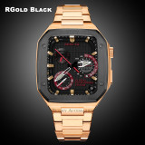 Luxury Modification Mod Kit for Apple Watch 7 Case Strap 45mm 44mm Metal Bezel Frame for iwatch Series 7 6 5 4 3 SE Accessories