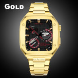 Luxury Modification Mod Kit for Apple Watch 7 Case Strap 45mm 44mm Metal Bezel Frame for iwatch Series 7 6 5 4 3 SE Accessories