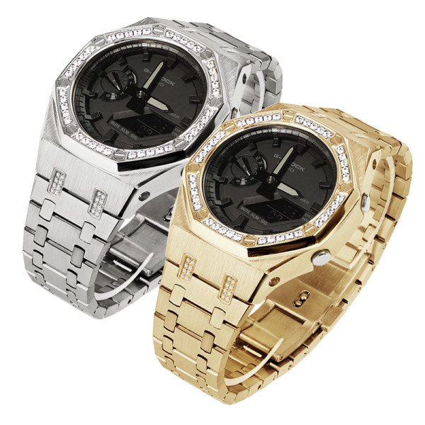4th Generation Diamond Metal Watch Case for GA2100 GA2110 Watch Strap Watchband Watch Bracelet Wristwatch Bezel Band for women
