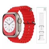 Official Silicone Ocean Strap for Apple Watch Band 49mm 45mm 44mm 40mm 41mm Correa Bracelet for iwatch Ultra Serie 8 7 6 5 SE