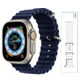 Official Silicone Ocean Strap for Apple Watch Band 49mm 45mm 44mm 40mm 41mm Correa Bracelet for iwatch Ultra Serie 8 7 6 5 SE