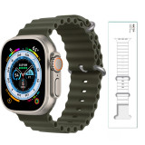 Official Silicone Ocean Strap for Apple Watch Band 49mm 45mm 44mm 40mm 41mm Correa Bracelet for iwatch Ultra Serie 8 7 6 5 SE