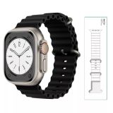 Official Silicone Ocean Strap for Apple Watch Band 49mm 45mm 44mm 40mm 41mm Correa Bracelet for iwatch Ultra Serie 8 7 6 5 SE