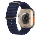 Official Silicone Ocean Strap for Apple Watch Band 49mm 45mm 44mm 40mm 41mm Correa Bracelet for iwatch Ultra Serie 8 7 6 5 SE