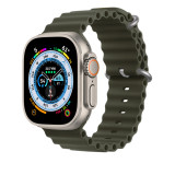 Official Silicone Ocean Strap for Apple Watch Band 49mm 45mm 44mm 40mm 41mm Correa Bracelet for iwatch Ultra Serie 8 7 6 5 SE