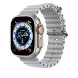 Official Silicone Ocean Strap for Apple Watch Band 49mm 45mm 44mm 40mm 41mm Correa Bracelet for iwatch Ultra Serie 8 7 6 5 SE