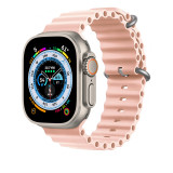 Official Silicone Ocean Strap for Apple Watch Band 49mm 45mm 44mm 40mm 41mm Correa Bracelet for iwatch Ultra Serie 8 7 6 5 SE