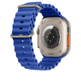 Official Silicone Ocean Strap for Apple Watch Band 49mm 45mm 44mm 40mm 41mm Correa Bracelet for iwatch Ultra Serie 8 7 6 5 SE