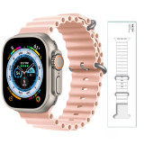 Official Silicone Ocean Strap for Apple Watch Band 49mm 45mm 44mm 40mm 41mm Correa Bracelet for iwatch Ultra Serie 8 7 6 5 SE