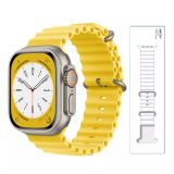 Official Silicone Ocean Strap for Apple Watch Band 49mm 45mm 44mm 40mm 41mm Correa Bracelet for iwatch Ultra Serie 8 7 6 5 SE