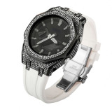 Stainless Steel Diamond Case for G-shock GA-2100 Rubber Strap & All Metal Bezel 3rd 4rd Modification Kit for Casio GA2100 GA2110