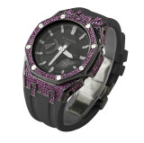 Stainless Steel Diamond Case for G-shock GA-2100 Rubber Strap & All Metal Bezel 3rd 4rd Modification Kit for Casio GA2100 GA2110