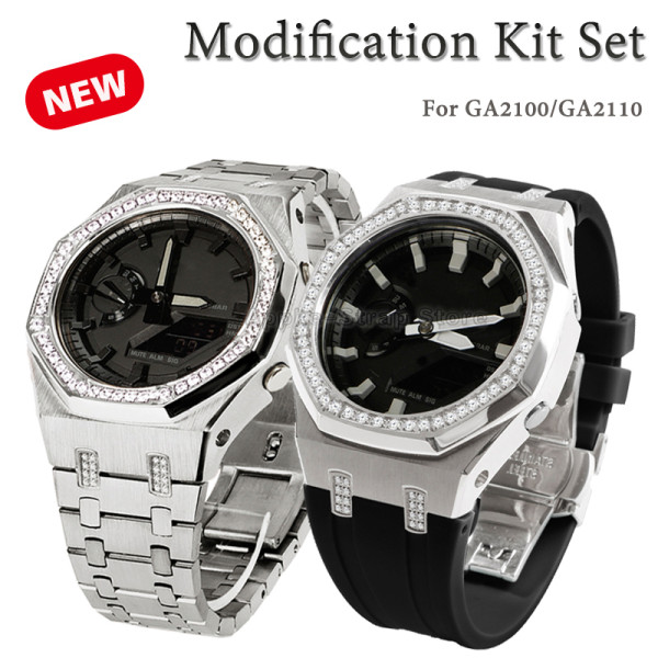 4th Generation Diamond Metal Watch Case for GA2100 GA2110 Watch Strap Watchband Watch Bracelet Wristwatch Bezel Band for women
