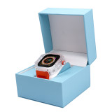 Luxury Modification Kit For Apple Watch Ultra 49mm Fluororubber Band For iWatch Series 8 7 6 5 4 SE 45MM 44MM Transparent Case