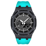 Mod Kit for Casioak GA2100 GMAS2100 Gen4 Modification Kit Bezel Emery Frosted Steel Case Band for GA-2100/2110 Metal Bezel Rubber Strap