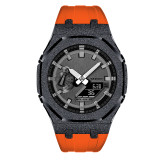 Mod Kit for Casioak GA2100 GMAS2100 Gen4 Modification Kit Bezel Emery Frosted Steel Case Band for GA-2100/2110 Metal Bezel Rubber Strap