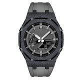 Mod Kit for Casioak GA2100 GMAS2100 Gen4 Modification Kit Bezel Emery Frosted Steel Case Band for GA-2100/2110 Metal Bezel Rubber Strap