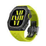 Luxury Titanium & Carbon Fiber Modification Kit For Apple Watch Ultra 49MM Cover For iWatch Series Refit Metal Frame Case Strap